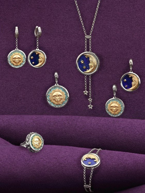 Браслет из белого золота c бирюзой и лазуритом