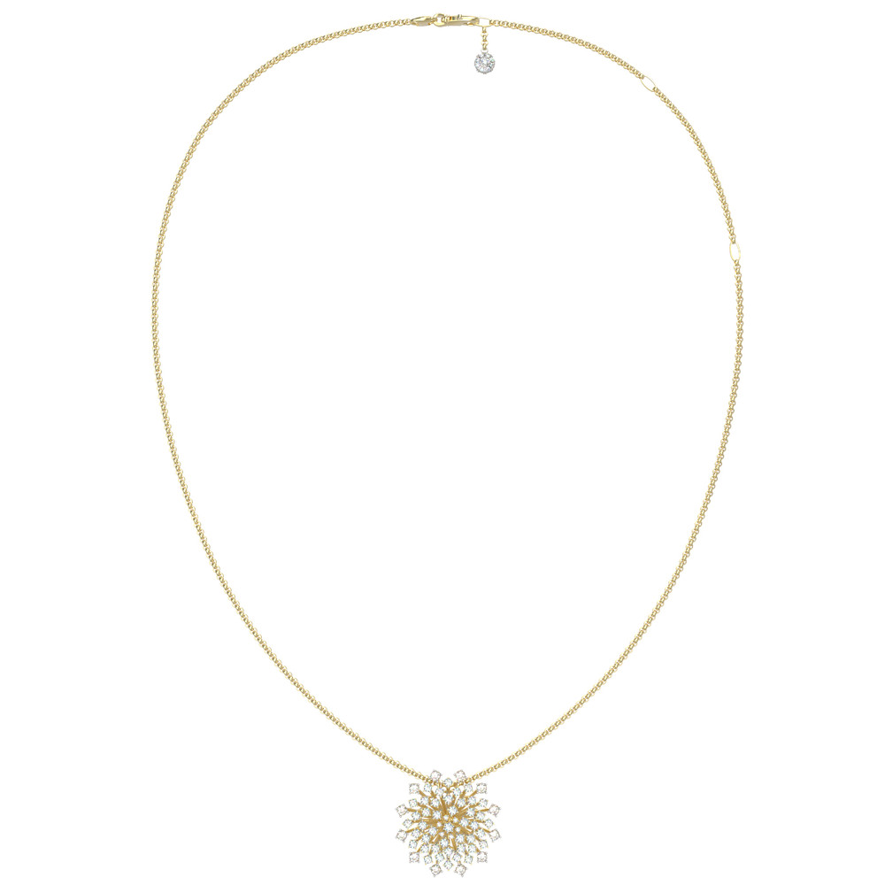 Колье из лимонного золота c бриллиантами