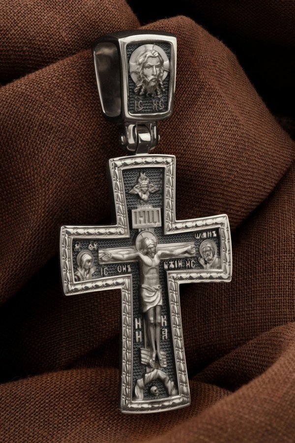 Крест из белого золота