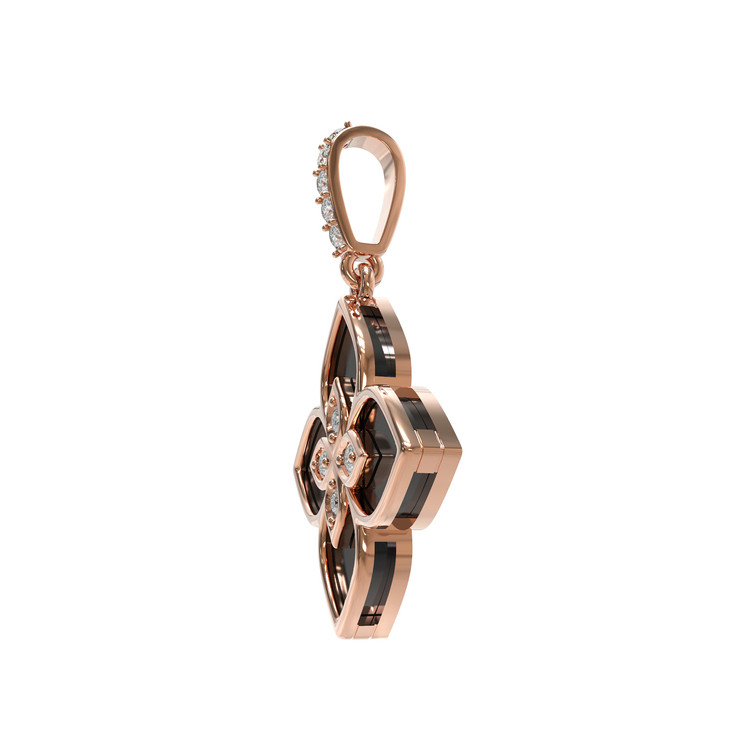 Подвеска из золота c бриллиантами и ониксом