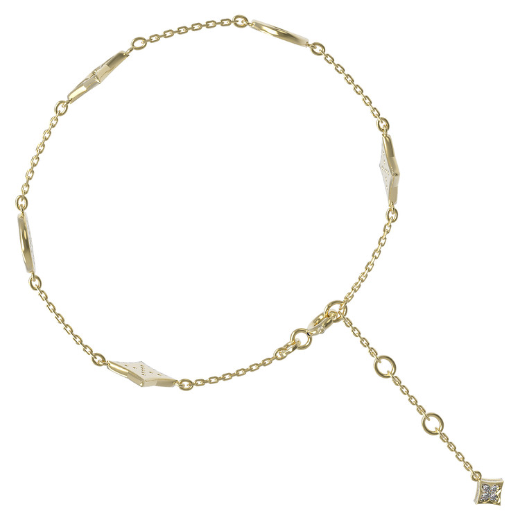 Браслет из лимонного золота c бриллиантами