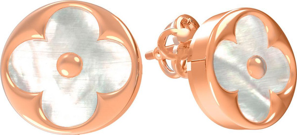 Серьги из золота c перламутром