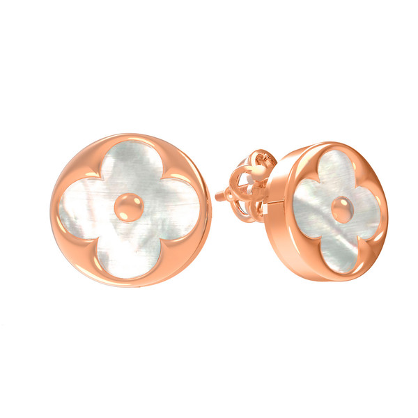 Серьги из золота c перламутром