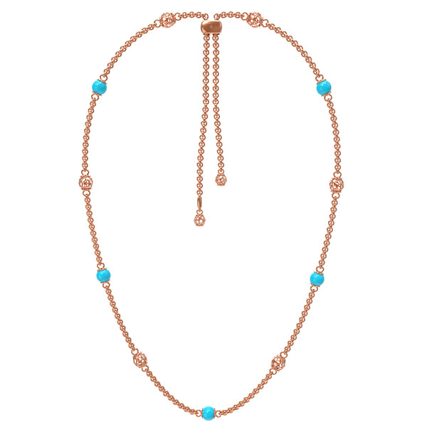 Колье из золота c бирюзой