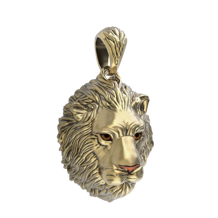 Подвеска из лимонного золота c эмаль