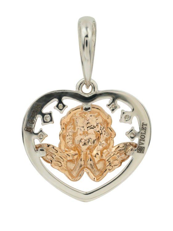 Подвеска из белого золота c бриллиантами