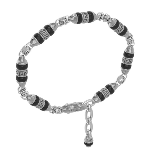 Браслет из белого золота c ониксом