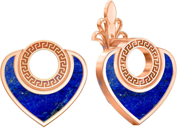 Серьги из золота c лазуритом