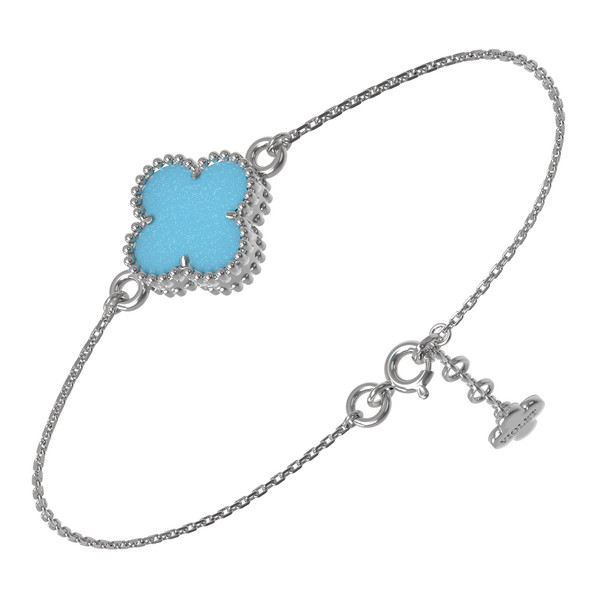 Браслет из белого золота c бирюзой