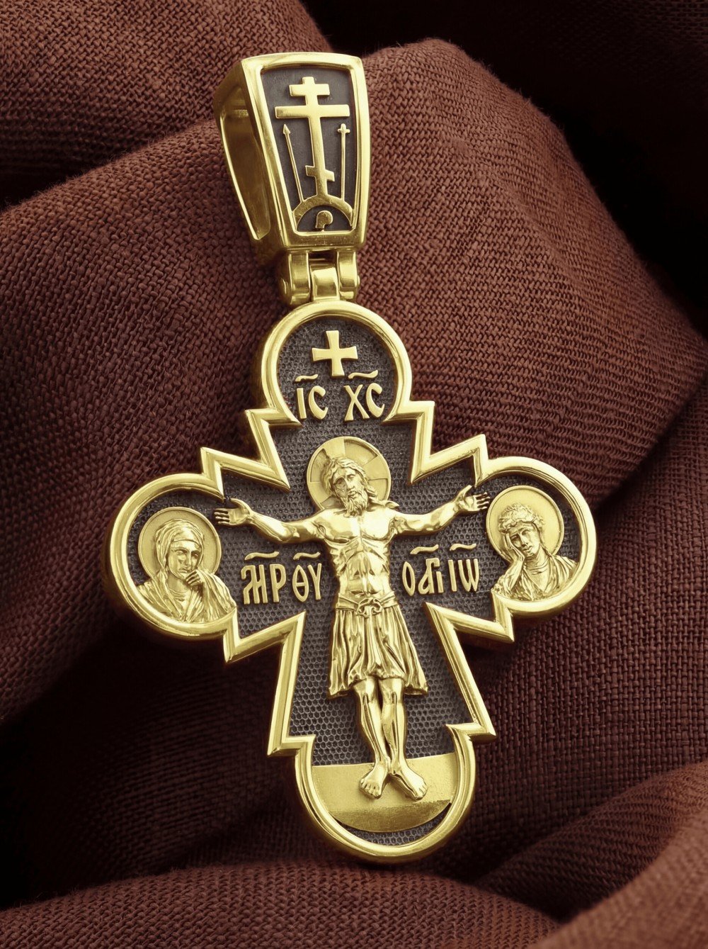 Крест из лимонного золота