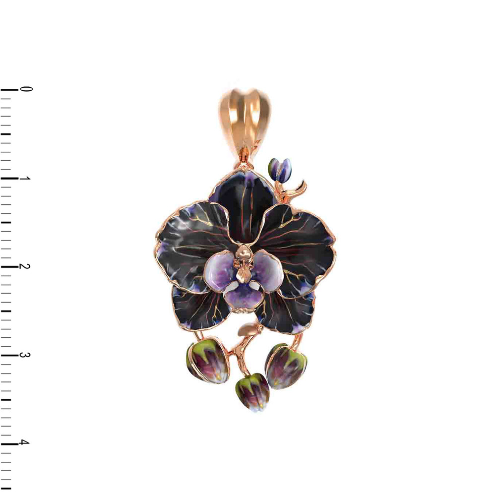 Подвеска из золота c эмаль