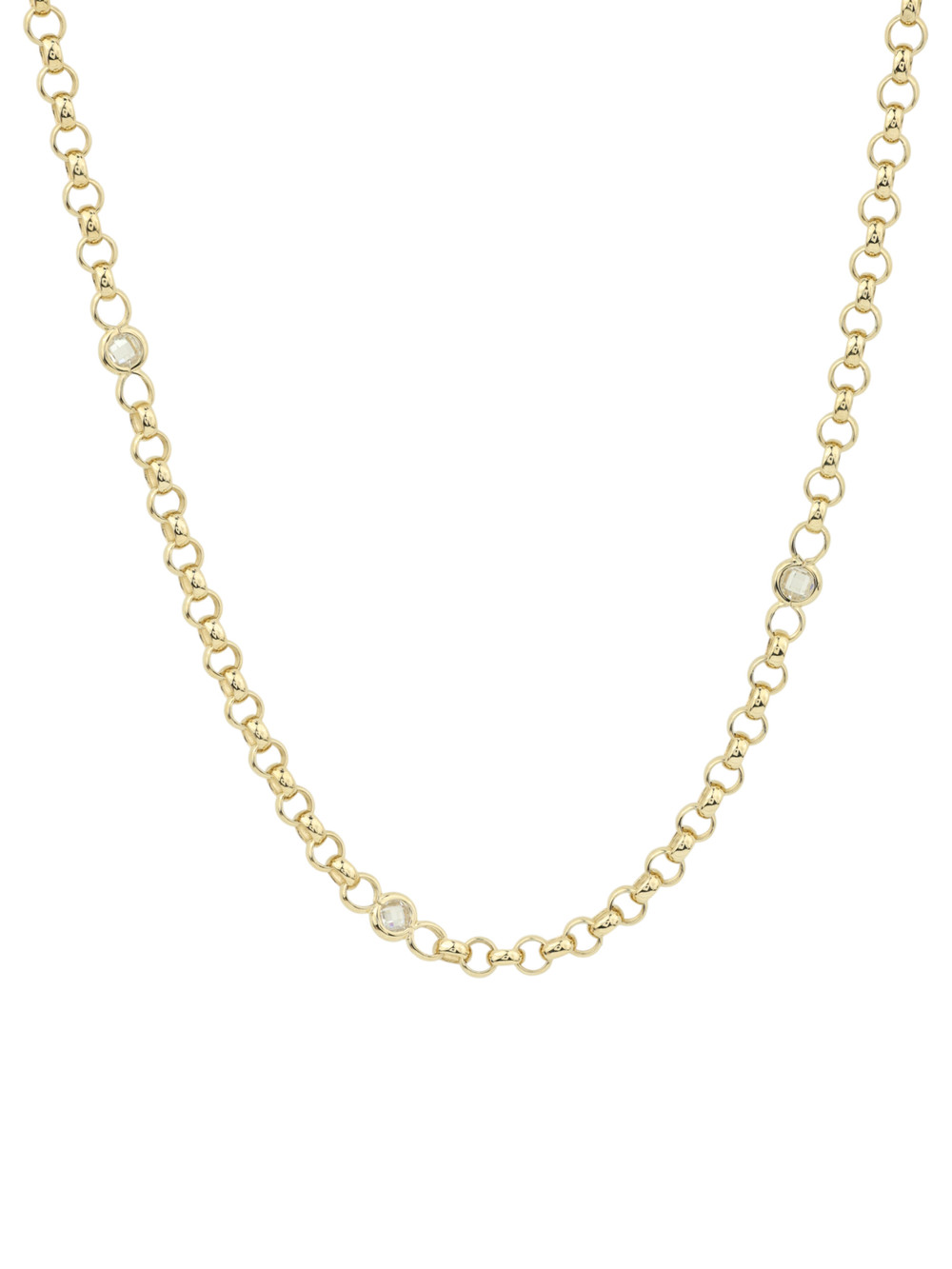 Цепь из лимонного золота c фианитом