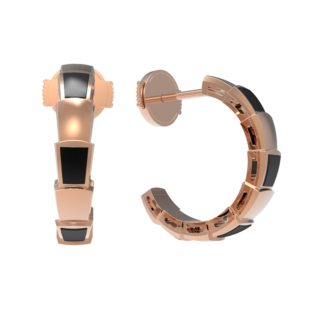 Серьги из золота c ониксом