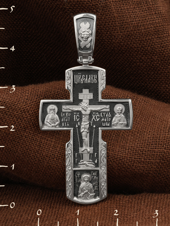 Крест из белого золота