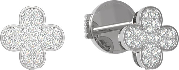 Серьги из белого золота c бриллиантами