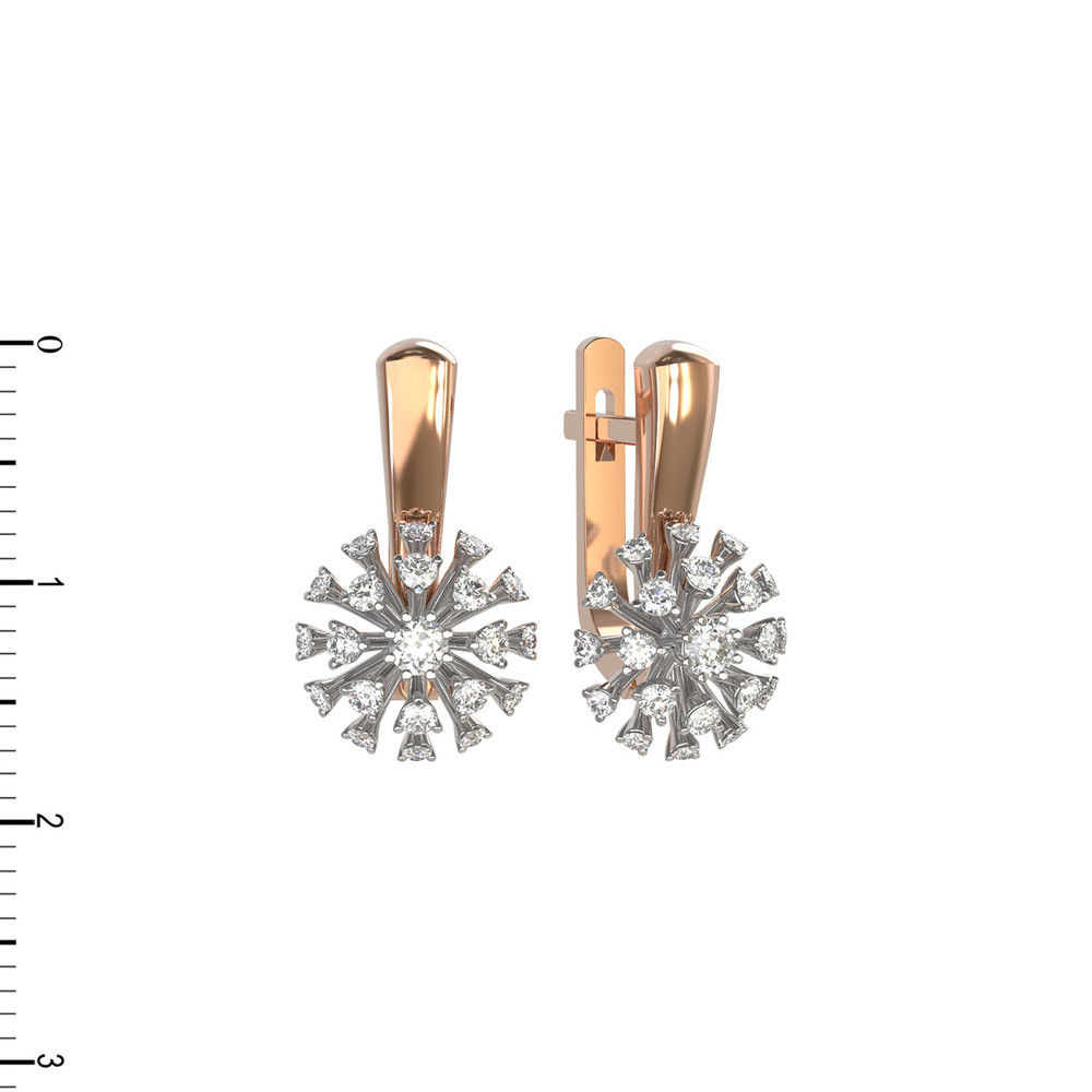 Серьги из золота c бриллиантами