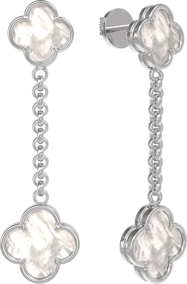 Серьги из белого золота c перламутром