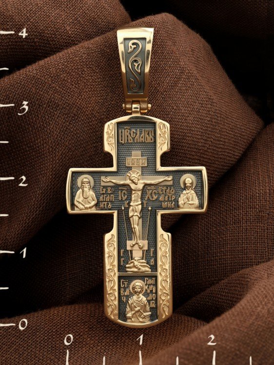 Крест из лимонного золота