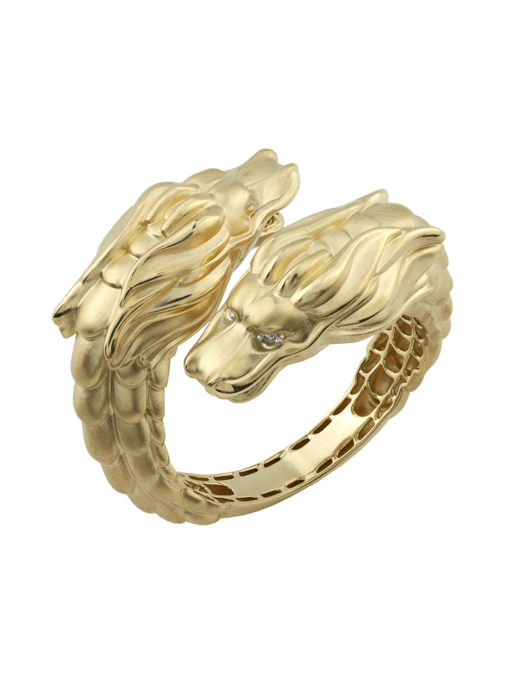 Кольцо из лимонного золота c бриллиантами