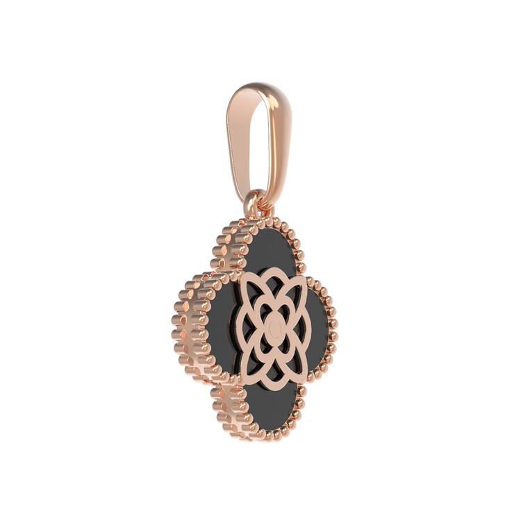 Подвеска из золота c бриллиантами и ониксом