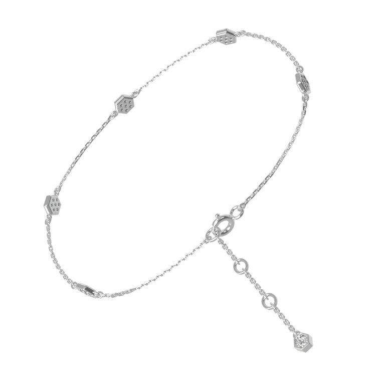 Браслет из белого золота c бриллиантами