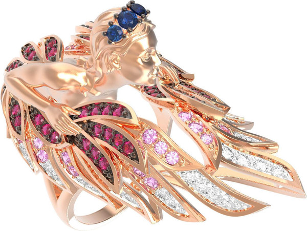 Кольцо из золота c фианитом