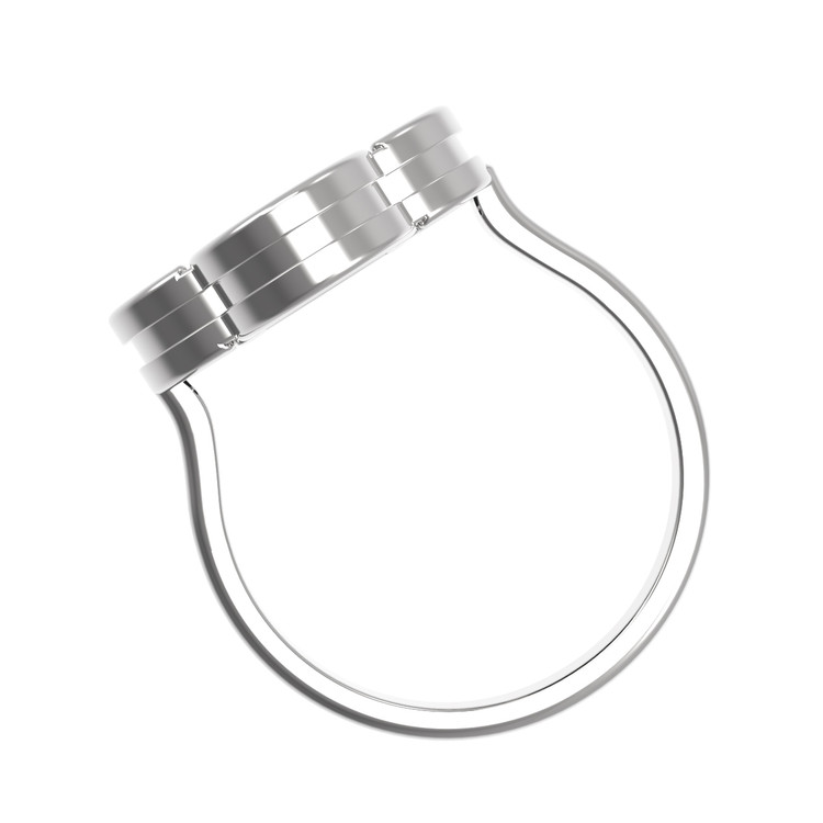 Кольцо из белого золота c перламутром