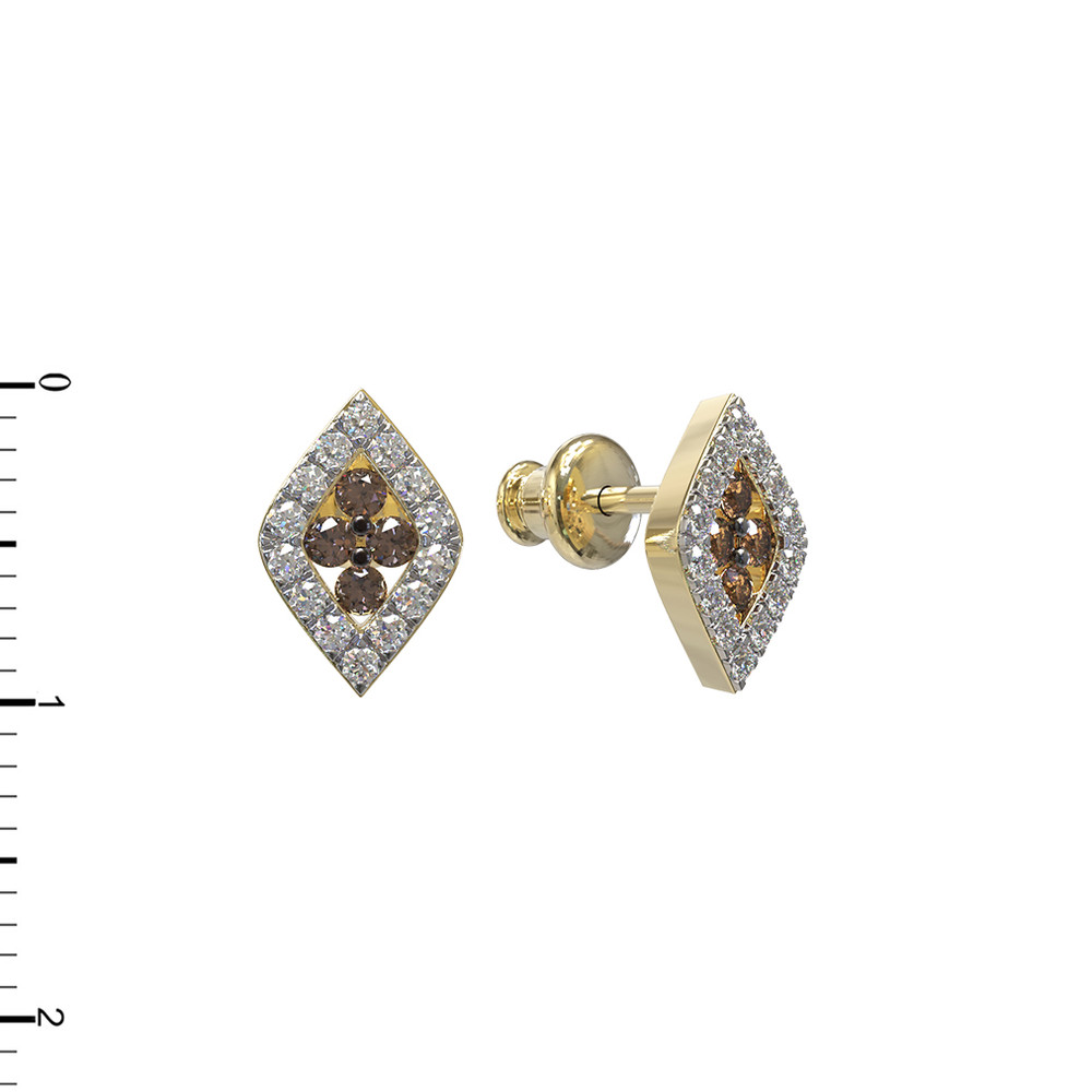 Серьги из лимонного золота c бриллиантами