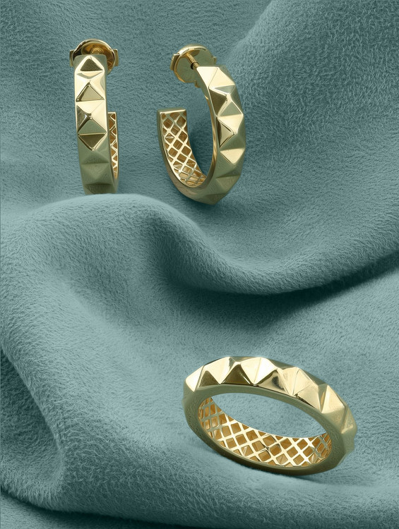 Серьги из лимонного золота