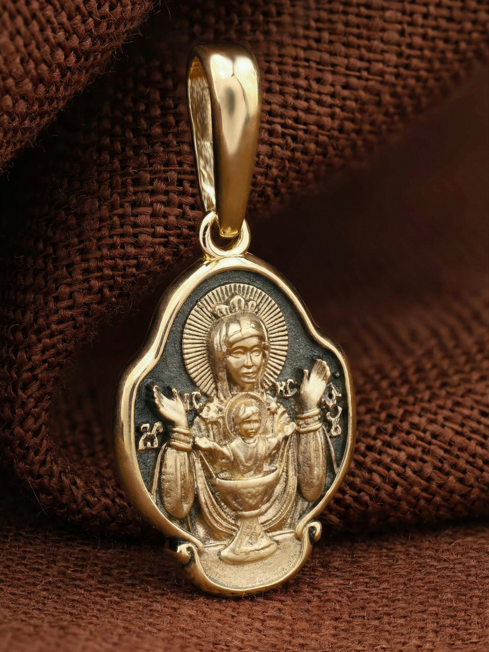 Образок из лимонного золота