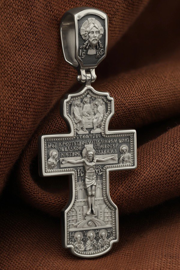 Крест из белого золота