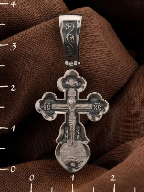 Крест из белого золота