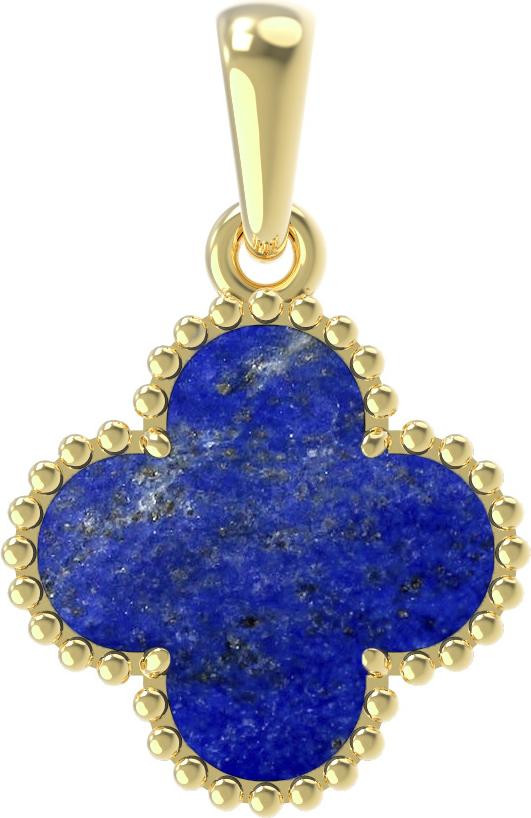 Подвеска из лимонного золота c лазуритом