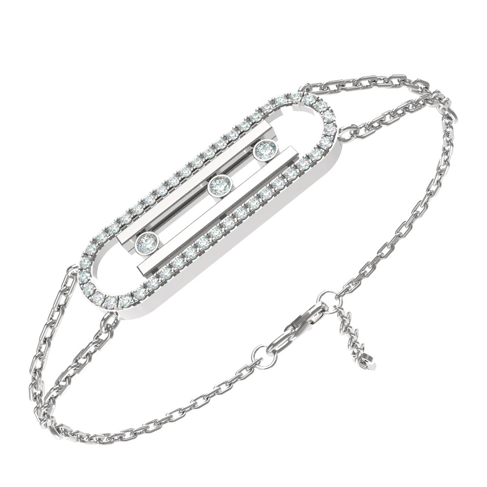 Браслет из белого золота c бриллиантами