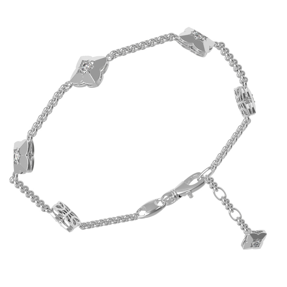 Браслет из белого золота c бриллиантами