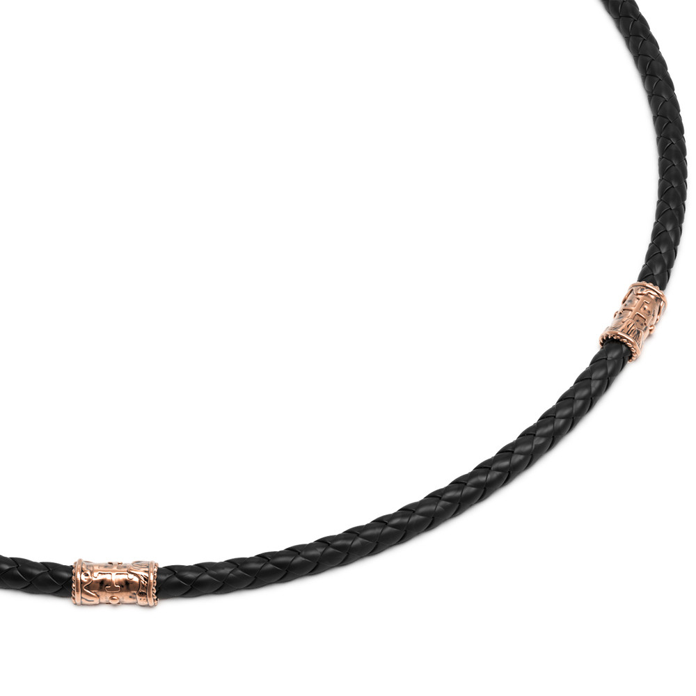 Шнурок кожаный из золота c кожаным шнурком