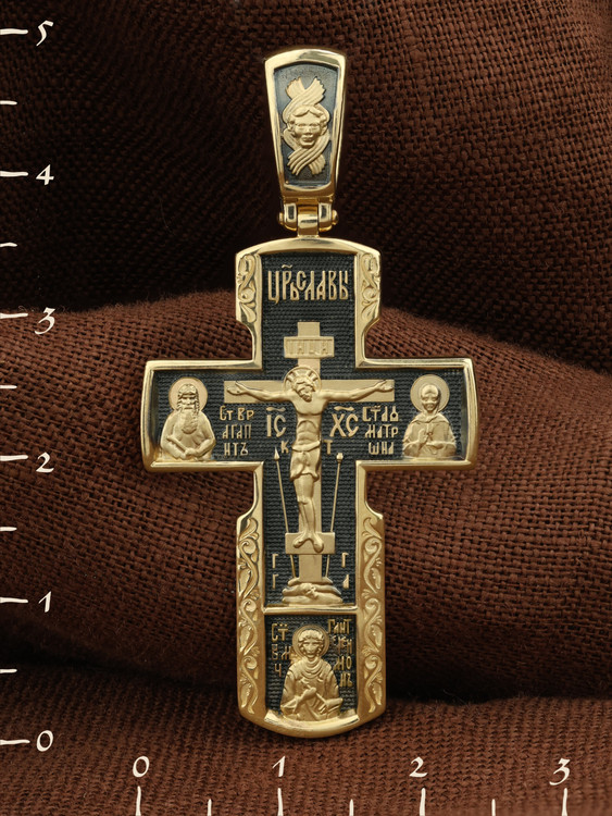 Крест из лимонного золота