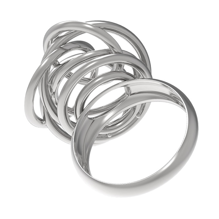 Кольцо из белого золота c бриллиантами