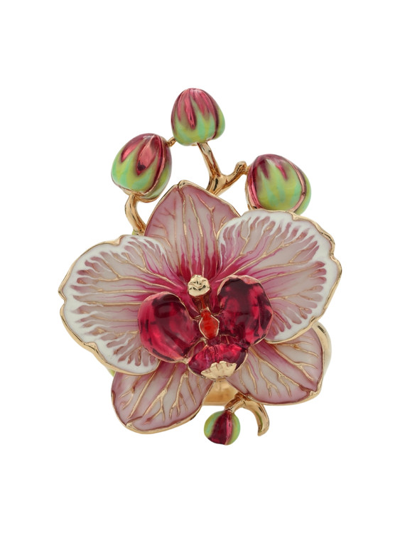 Кольцо из золота c эмаль