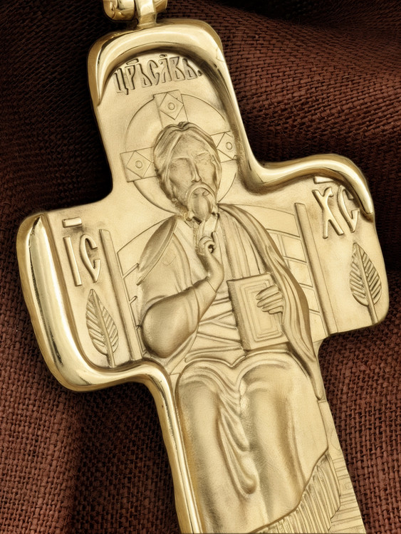 Крест из лимонного золота