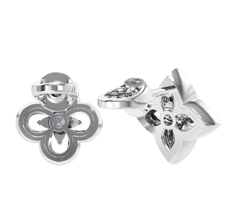 Серьги из белого золота c бриллиантами