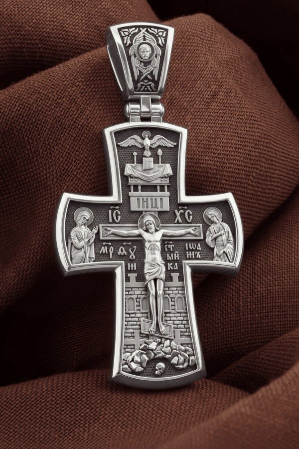 Крест из белого золота