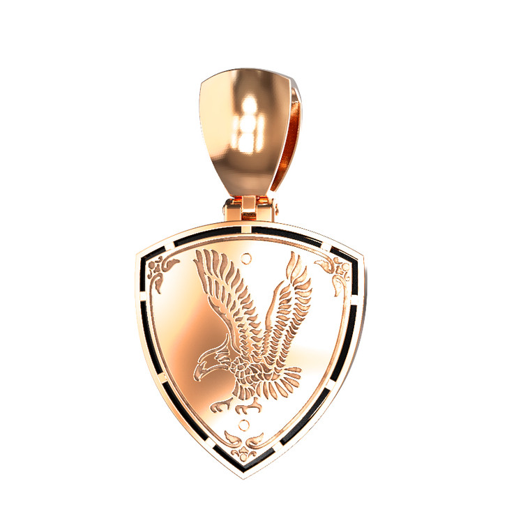 Подвеска из золота c бриллиантами и ониксом