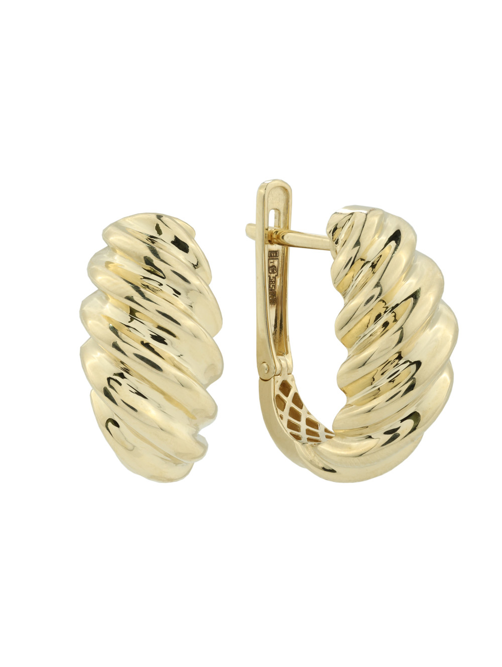 Серьги из лимонного золота