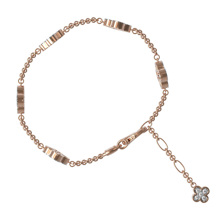 Браслет из золота c бриллиантами, ониксом и перламутром