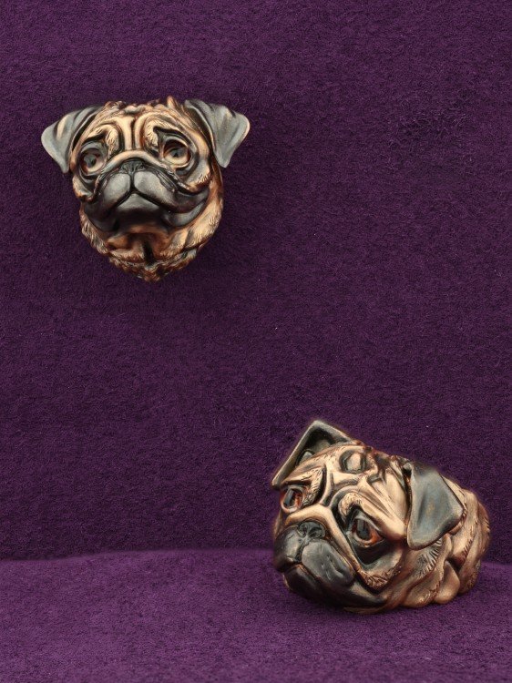 Кольцо из золота c эмаль