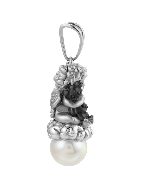 Подвеска из белого золота c жемчугом