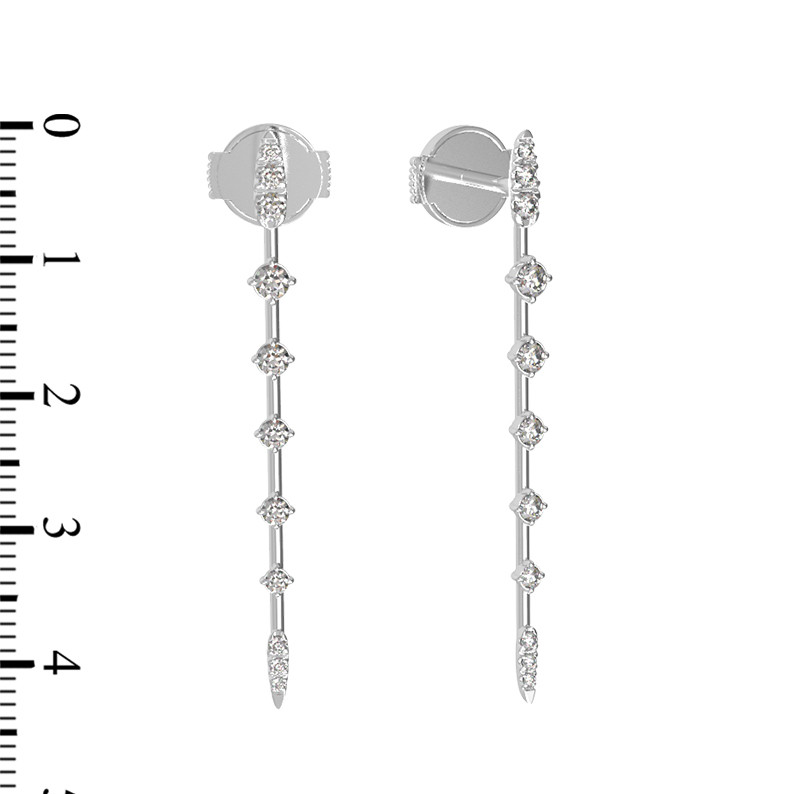 Серьги из белого золота c бриллиантами