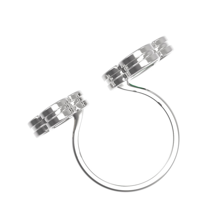 Кольцо из белого золота c лазуритом и перламутром