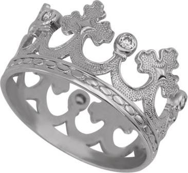 Кольцо из белого золота c фианитом